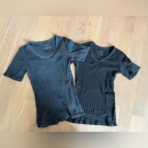 Two Rudy Jude pointelle tees